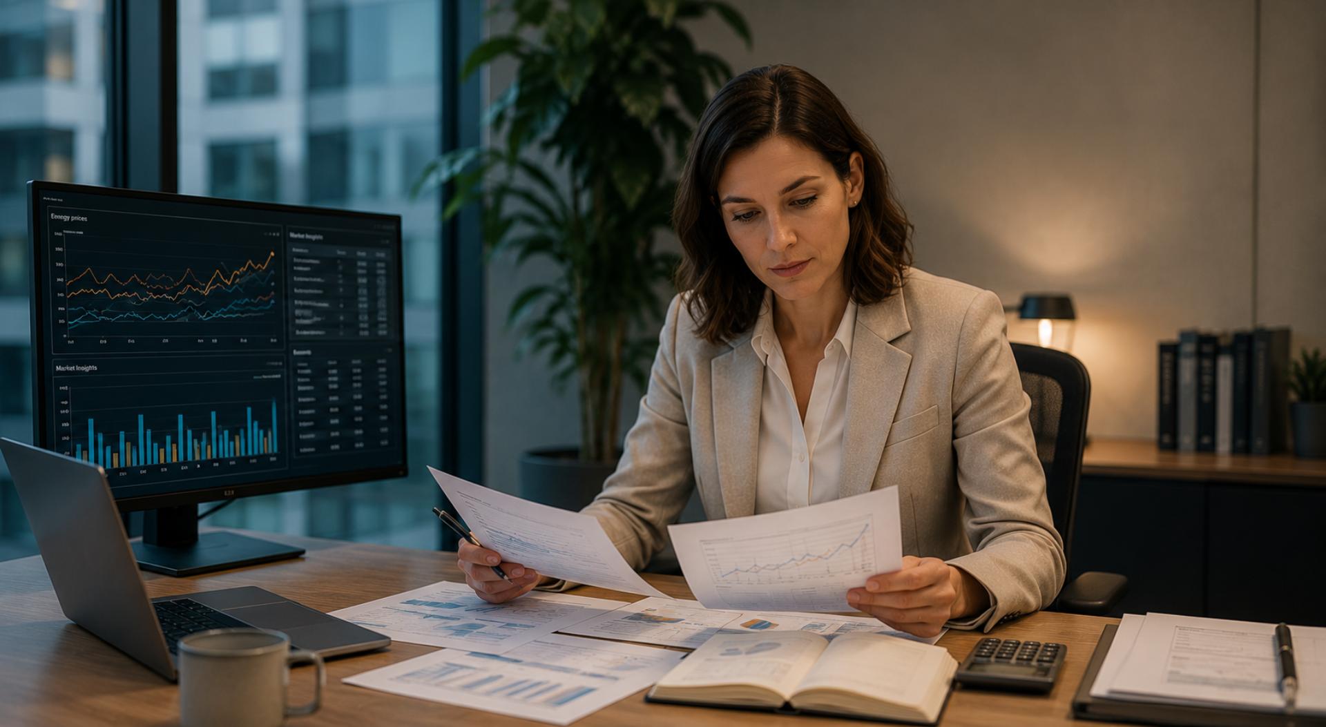 Stock Moderne Kantooromgeving En Data Analyse